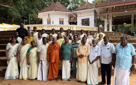 അഹമ്മദാബാദ് കേന്ദ്രമായി പ്രവര്‍ത്തിച്ചുവരുന്ന ശ്രീനാരായണ കള്‍ച്ചറല്‍ മിഷന്‍റെ 12 മത് സാധനായാത്ര ഇന്നലെ ശിവഗിരിയിലെത്തി.