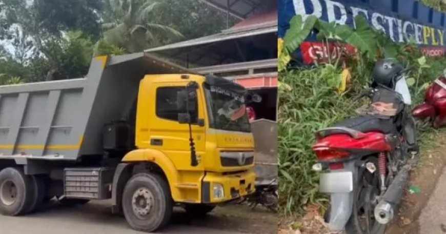 ഭാര്യയുമായി യാത്ര ചെയ്യവേ ബൈക്കിൽ ടിപ്പറിടിച്ച് അപകടം, കഴക്കൂട്ടം സ്വദേശിക്ക് ദാരുണാന്ത്യം