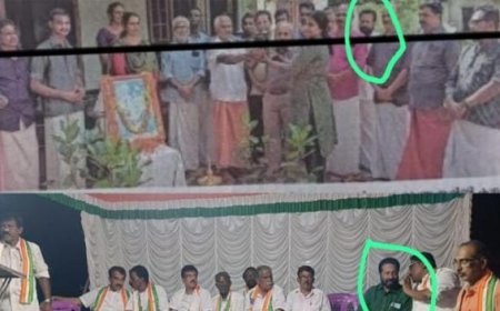 കുമ്പിടിയാ കുമ്പിടി ! കോണ്‍ഗ്രസ് നേതാവ് രാവിലെ ആര്‍എസ്എസ്സിന്റെ പരിപാടിയില്‍, വൈകിട്ട് കോണ്‍ഗ്രസിന്റെ ഗാന്ധി സ്മൃതിയില്‍