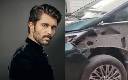 കാറപകടത്തിൽനിന്ന് അദ്ഭുതകരമായി രക്ഷപ്പെട്ട് വിജയ് ദേവരകൊണ്ട, ഇടിച്ചശേഷം നിർത്താതെ പോയ കാറിനായി അന്വേഷണം