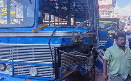 *സ്വകാര്യ ബസ്സും ടോറസ് ലോറിയും കൂട്ടിയിടിച്ച് നിരവധി പേർക്ക് പരിക്ക്.*