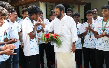 *അണ്ടർ 19 കേരള ഫുട്ബോൾ ടീമിന് സ്വീകരണം*