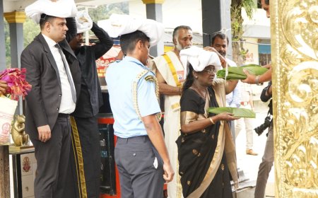 *ശബരിമല ദർശനം പൂർത്തിയാക്കി രാഷ്ട്രപതി ദ്രൗപതി മുർമു* 