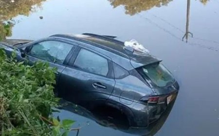 കാർ തോട്ടിലേക്ക് മറിഞ്ഞ് യുവാവിന് ദാരുണാന്ത്യം