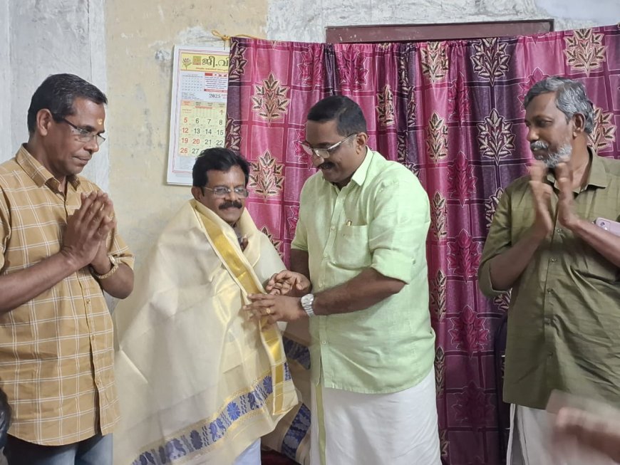 മാധ്യമ പ്രവർത്തകൻ എ. പി. ജിനന് ആദരവ്