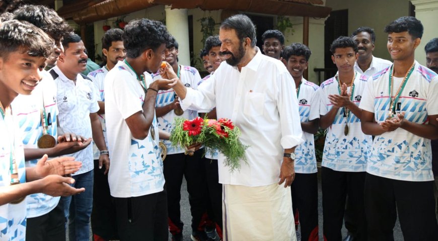 *അണ്ടർ 19 കേരള ഫുട്ബോൾ ടീമിന് സ്വീകരണം*