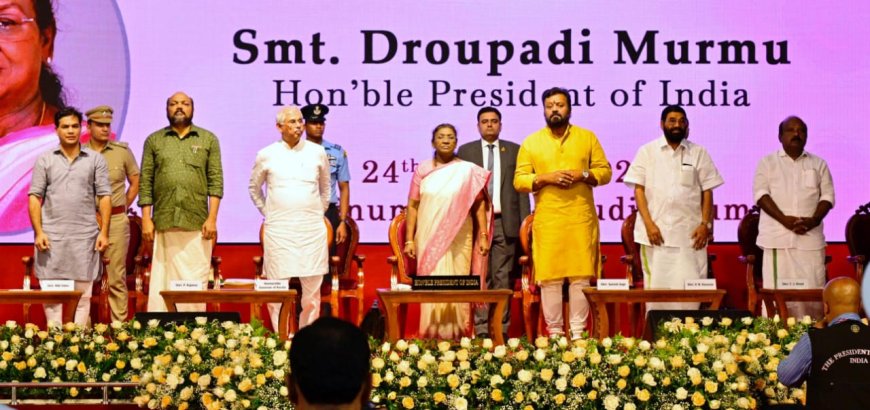 എറണാകുളം സെൻ്റ് തെരേസാസ് കോളേജിൻ്റെ ശദാബ്ദി ആഘോഷങ്ങളുടെ ഉദ്ഘാടനം രാഷ്ട്ര പതി നിർവ്വഹിച്ചു