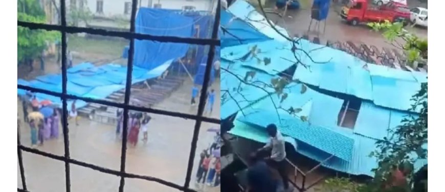 കലോത്സവം നടക്കുന്നതിനിടെ കൊല്ലത്ത് വേദി തകര്‍ന്നു….അധ്യാപികയ്ക്കും വിദ്യാര്‍ഥികള്‍ക്കും*…