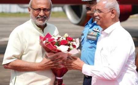 ഉപരാഷ്ട്രപതി  സി.പി. രാധാകൃഷ്ണൻ തിരുവനന്തപുരത്ത് എത്തി.