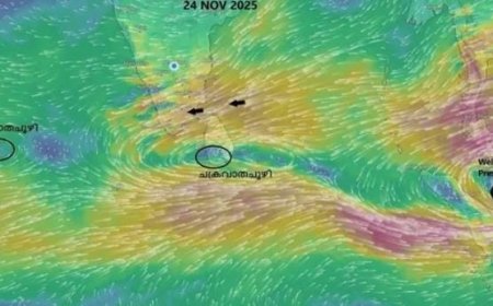 കേരളത്തിൽ നവംബർ 26 വരെ ഒറ്റപ്പെട്ട ശക്തമായ മഴയ്ക്കും ഇടിമിന്നലിനും സാധ്യത