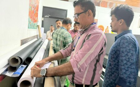 പ്രിന്റിങ് പ്രസ്സുകളിൽ പരിശോധ തുടരുന്നു; 220 മീറ്റർ നിരോധിത പ്രിന്റിങ് വസ്തുക്കൾ പിടിച്ചെടുത്തു