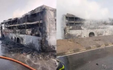 40 യാത്രക്കാരുമായി പോയ ഡൽഹി-വാരണാസി സ്ലീപ്പർ ബസിന് തീപിടിച്ചു