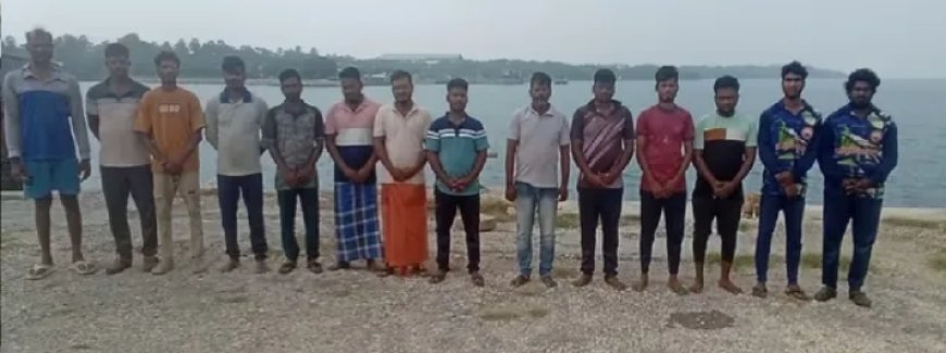 സമുദ്രാതിർത്തി ലംഘനം: 14 തമിഴ്‌നാട് മത്സ്യത്തൊഴിലാളികളെ ശ്രീലങ്കൻ നാവികസേന അറസ്റ്റ് ചെയ്തു