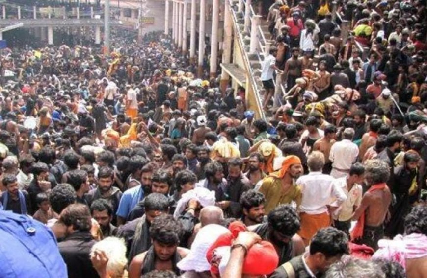 ശബരിമലയിൽ ഇന്നും വൻ ക്തേജനത്തിരക്ക്*