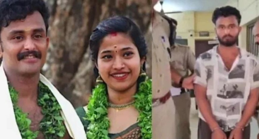 തൃശൂരിൽ ഗർഭിണിയായ യുവതിയെ തീകൊളുത്തി കൊലപ്പെടുത്തിയ കേസിൽ ഭർത്താവ് ഷാരോൺ റിമാൻഡിൽ