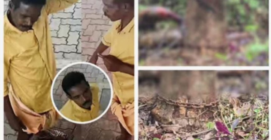 ആളുകേറാമലയിൽ ചങ്ങലയിൽ ബന്ധിച്ച നിലയിൽ കത്തിക്കരിഞ്ഞ് മൃതദേഹം; കൊലപാതക കേസിൽ പ്രതിയെന്ന് സംശയിക്കുന്നയാളുടെ ചിത്രം പുറത്ത്