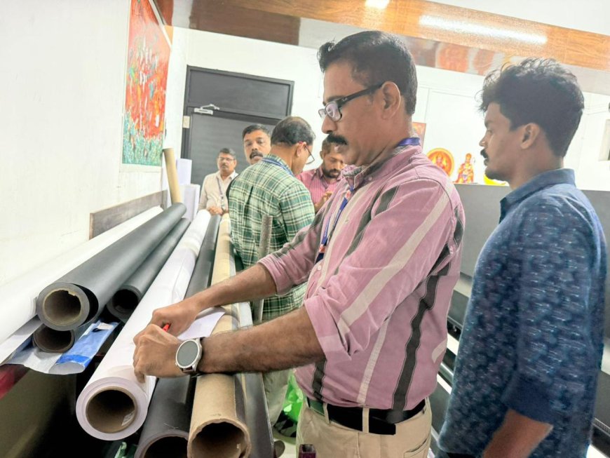 പ്രിന്റിങ് പ്രസ്സുകളിൽ പരിശോധ തുടരുന്നു; 220 മീറ്റർ നിരോധിത പ്രിന്റിങ് വസ്തുക്കൾ പിടിച്ചെടുത്തു