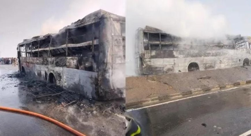 40 യാത്രക്കാരുമായി പോയ ഡൽഹി-വാരണാസി സ്ലീപ്പർ ബസിന് തീപിടിച്ചു