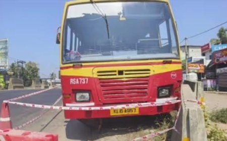 കെഎസ്ആർടിസി ബസിന്റെ വീൽ ഊരിത്തെറിച്ചു; നിയന്ത്രണം വിട്ട ബസ് ഡിവൈഡറിൽ ഇടിച്ചുനിന്നു, വൻ ദുരന്തം തലനാരിഴയ്ക്ക് ഒഴിവായി