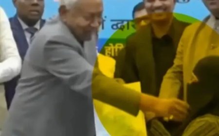 ആയുഷ് ഡോക്ടർമാർക്കുള്ള നിയമന കത്ത് വിതരണ ചടങ്ങിനിടെ മുസ്ലീം വനിതാ ഡോക്ടറുടെ ഹിജാബ് ഊരിമാറ്റാൻ ശ്രമിച്ച് നിതീഷ് കുമാർ. ബീഹാർ മുഖ്യമന്ത്രിയുടെ മാനസികാവസ്ഥയെ ചോദ്യം ചെയ്ത് പ്രതിപക്ഷം