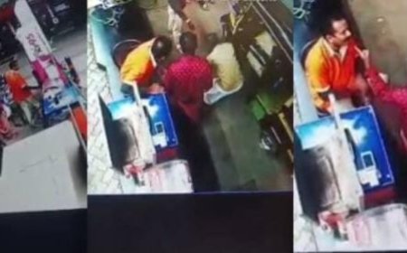 ക്യാനിൽ വാങ്ങിയ പെട്രോൾ നിലത്തൊഴിച്ച് തീപ്പെട്ടിയുരച്ചു: വാണിയംകുളത്ത് പെട്രോൾ പമ്പിന് തീവയ്ക്കാൻ ശ്രമം; സിസിടിവി ദൃശ്യങ്ങൾ പുറത്ത്