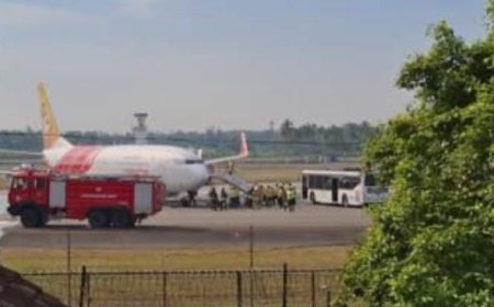 അടിയന്തര ലാൻഡിങ്; എയർ ഇന്ത്യ എക്സപ്രസ് വിമാനത്തിന്റെ ടയറുകൾ പൊട്ടി, യാത്രക്കാർ സുരക്ഷിതർ