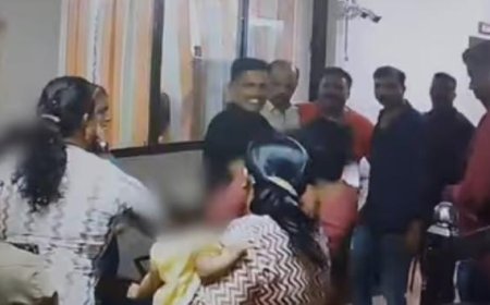 ഗർഭിണിയെ മുഖത്തടിച്ച് എസ്എച്ച്ഒ; സ്റ്റേഷനിലെ ദൃശ്യങ്ങൾ പുറത്ത്, മർദ്ദനമേറ്റത് പൊലീസ് കസ്റ്റഡിയിൽ എടുത്തയാളുടെ ഭാര്യയ്ക്ക്