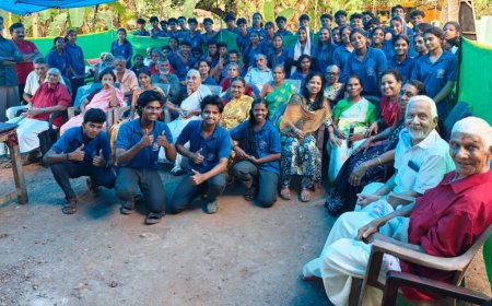 ഞെക്കാട് വൊക്കേഷണൽ ഹയർ സെക്കൻഡറി സ്കൂളിൽ സ്കൂൾ - NSS ക്യാമ്പിൻ്റ ഭാഗമായി 50 വിദ്യാർത്ഥികളും അധ്യാപകരും വർക്കല വാൽസല്യം ചാരിറ്റി ഹോം സന്ദർശിച്ചു.