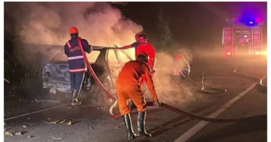 ശബരിമല തീർത്ഥാടകരുടെ വാഹനത്തിന് തീപിടിച്ചു. പമ്പ ചാലക്കയത്തിന് സമീപം അപകടം. ഫയർഫോഴ്സെത്തി തീയണച്ചു. ആളപായമില്ല