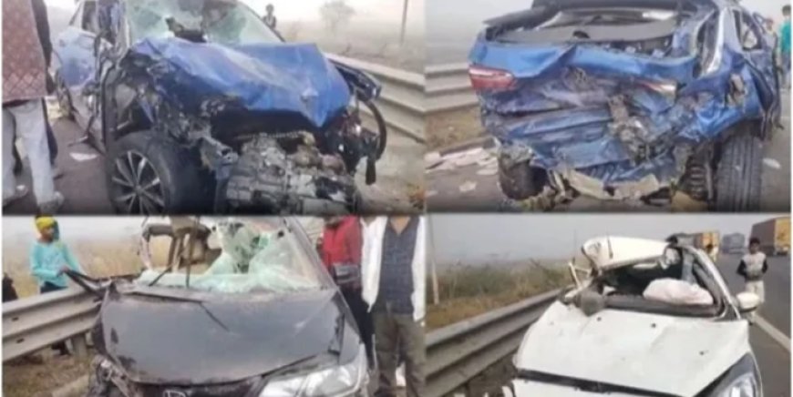 ഡൽഹി-മുംബൈ എ ക്സ്പ്രസ് വേയിൽ കന ത്ത മൂടൽമഞ്ഞ്.. നിരവധി വാഹനങ്ങൾ കൂട്ടിയിടിച്ചു ണ്ടായ അപകടത്തിൽ നാ ലുപേർ മരണം.കൂട്ടിയിടിച്ചത് 25ഓളം വാഹനങ്ങൾ