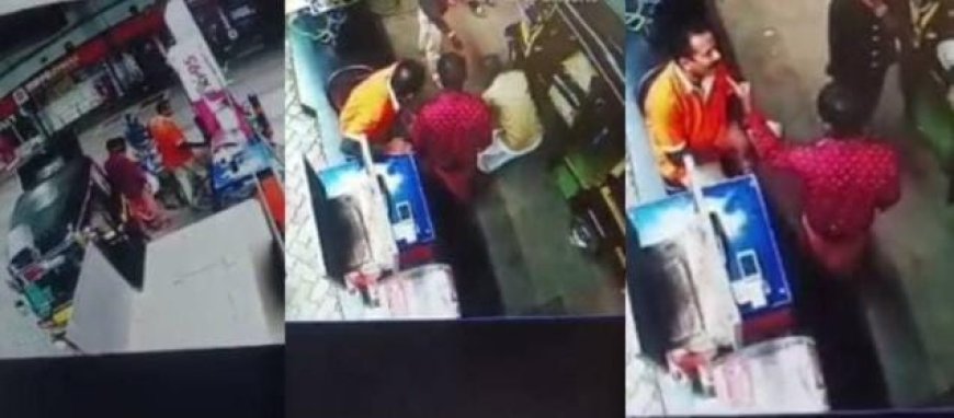 ക്യാനിൽ വാങ്ങിയ പെട്രോൾ നിലത്തൊഴിച്ച് തീപ്പെട്ടിയുരച്ചു: വാണിയംകുളത്ത് പെട്രോൾ പമ്പിന് തീവയ്ക്കാൻ ശ്രമം; സിസിടിവി ദൃശ്യങ്ങൾ പുറത്ത്