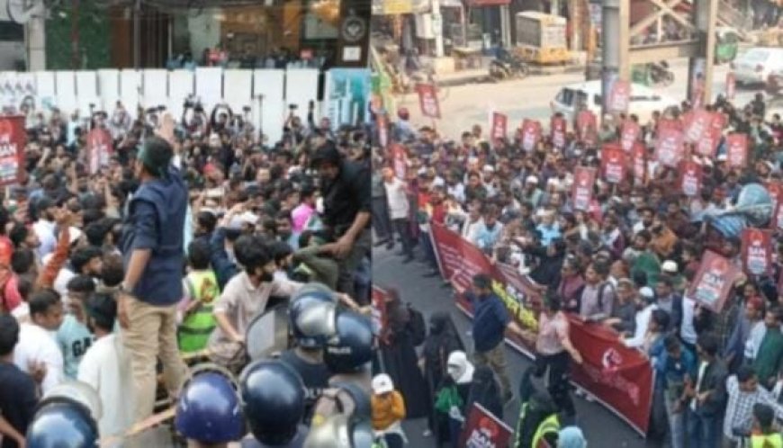 ബംഗ്ലാദേശിൽ പ്രക്ഷോഭകരുടെ അഴിഞ്ഞാട്ടം; മാധ്യമ ഓഫീസുകൾ തകർത്തു, ഇന്ത്യൻ എംബസിക്കു നേരെ പ്രതിഷേധം