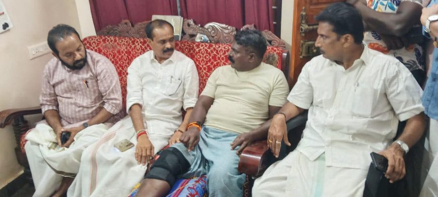 സ്ഥാനാർഥി മരിച്ചതിനെത്തുടർന്ന് മാറ്റിവെച്ച വിഴിഞ്ഞം വാർഡിലെ തെരഞ്ഞെടുപ്പ്പ്രചാരണത്തിനിടെകുളത്തിൽ വീണ ബാലനെ രക്ഷിച്ച് ബി.ജെ.പിസ്ഥാനാർത്ഥി