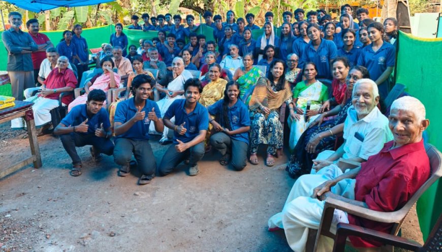 ഞെക്കാട് വൊക്കേഷണൽ ഹയർ സെക്കൻഡറി സ്കൂളിൽ സ്കൂൾ - NSS ക്യാമ്പിൻ്റ ഭാഗമായി 50 വിദ്യാർത്ഥികളും അധ്യാപകരും വർക്കല വാൽസല്യം ചാരിറ്റി ഹോം സന്ദർശിച്ചു.