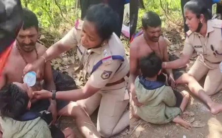 തിരക്കിനിടെ തളർന്നുവീണ കുഞ്ഞിന് തണലായി വനിതാ എസ്.ഐ; യൂണിഫോമിനുള്ളിലെ അമ്മമനസ്സ്     !:അന്യസംസ്ഥാനത്തുനിന്നും എത്തിയ തീർത്ഥാടക സംഘത്തിലെ കുഞ്ഞിനാണ് തിരക്കിനിടയിൽ പെട്ട് ദേഹാസ്വാസ്ഥ്യം അനുഭവപ്പെട്ടത്. 