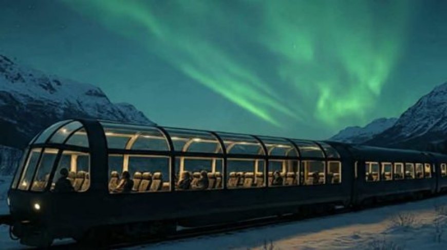 ഇളം ചൂടേറ്റ് മാനം നോക്കി കിടന്ന് ധ്രുവദീപ്തി കാണാം; ഗ്ലാസ് ട്രെയിനുമായി നോർവേ