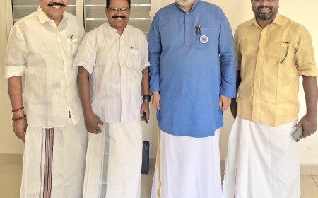 ഫോട്ടോ:NDA യുടെ  ഘടക കക്ഷി യായ    ജന ശക്തി പാർട്ടിയുടെ  സംസ്ഥാന പ്രസിഡന്റ്‌ മുണ്ടേൽ പ്രസാദ്, സെക്രട്ടറി ജനറൽ ഷിബു പാറക്കടവൻ എന്നിവർ ബി ജെ പി  സംസ്ഥാന പ്രസിഡന്റ് രജീവ് ചന്ദ്രശേഖർ,  ബിജെപി എൻ. ഡി. എ കൺവീനവർ എ. എൻ രാധാകൃഷ്ണൻ   എന്നിവരോടൊപ്പം ബിജെപി ആസ്ഥാനമായ  കെ ജി മാരാർ  ഭവനിൽ