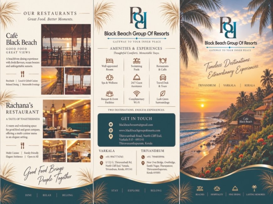 Black Beach resort & Hotels   Varkala & Trivandurum   Facility Pool Restaurant Breath taking sea view   Call for booking: +91 79949 43999